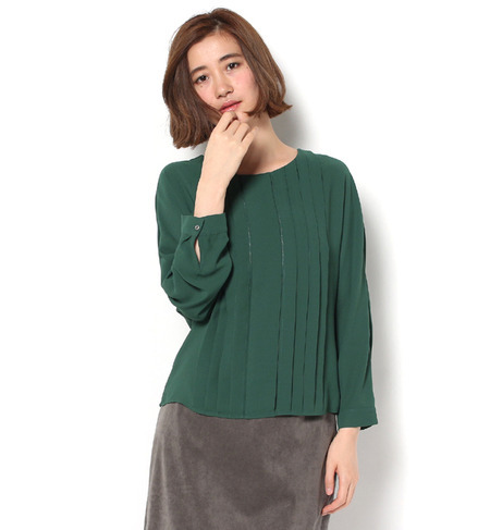 【ノーリーズ/NOLLEY’S】 ジョーゼット 前プリーツブラウス [送料無料]