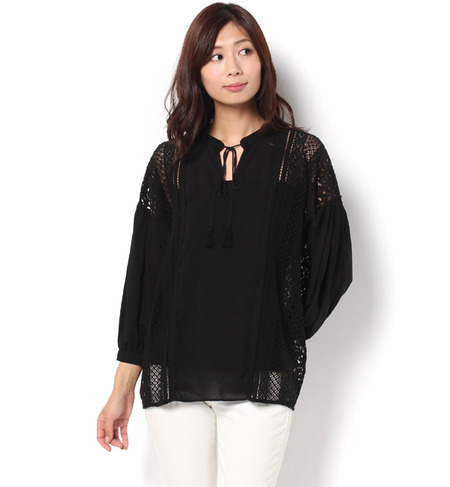 【ノーリーズ/NOLLEY’S】 テンセルローンケミカルレースブラウス [送料無料]