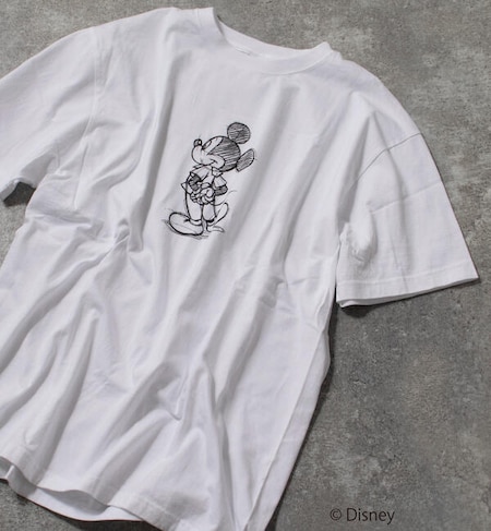 Disney ディズニー Drawing Mickey Mouse ビッグシルエット プリント Tシャツ Nolley S ノーリーズ の通販 アイルミネ