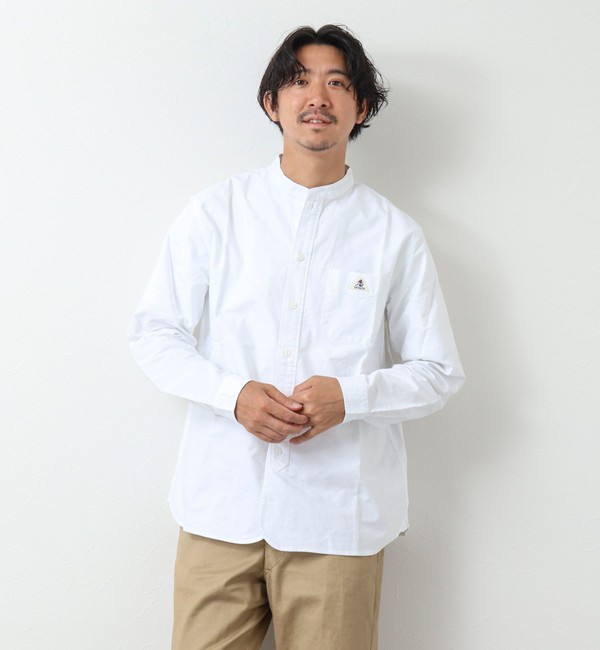 ◼️新品　GEVACO OXバンドカラーシャツ　ホワイト