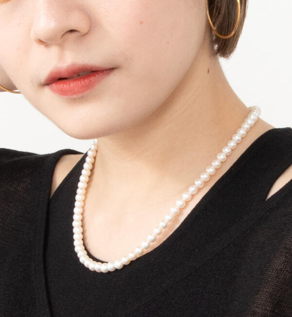 sympathy of soul/シンパシーオブソール】 Pearl Beads T-bar Necklace