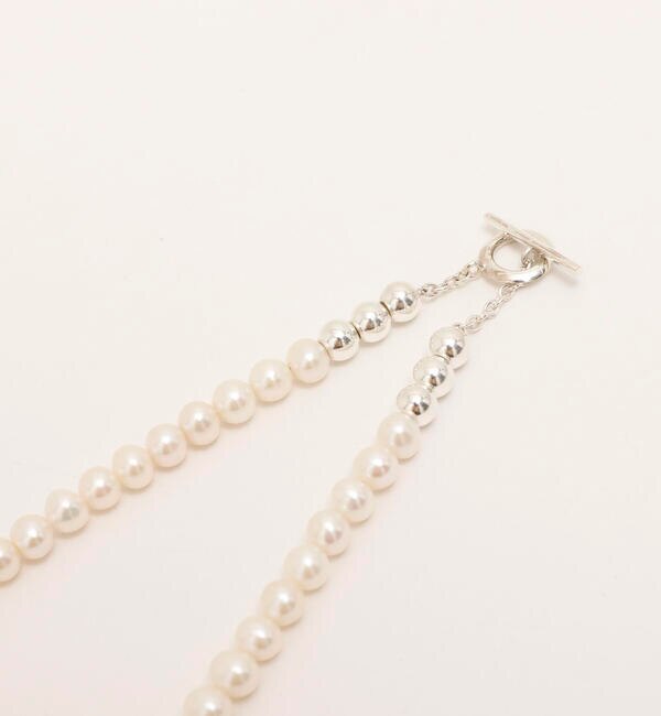 【sympathy of soul/シンパシーオブソール】 Pearl Beads T-bar Necklaceパールネックレス