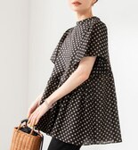 ◇【WEB限定】ミラクルウェーブペプラムブラウス