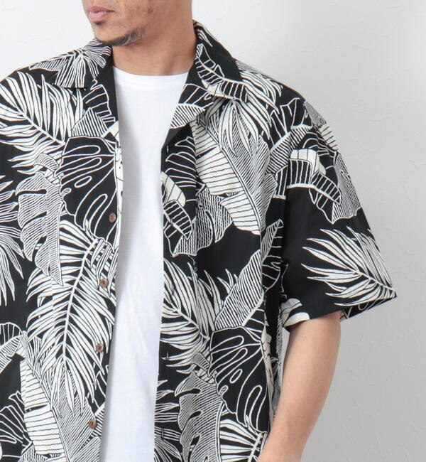 【Hilo Hattie/ヒロハッティ】Aloha Shirt Leaf アロハシャツ