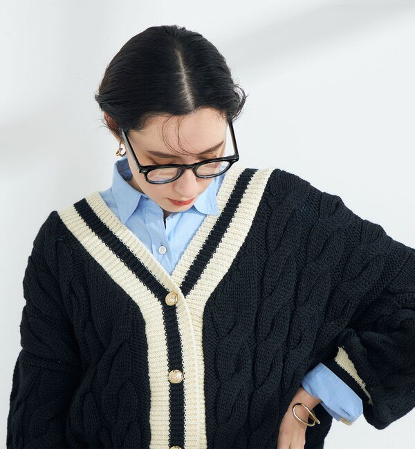 【OLDDERBY KNITWEAR/オールドダービーニットウエア】チルデンVネックカーディガン