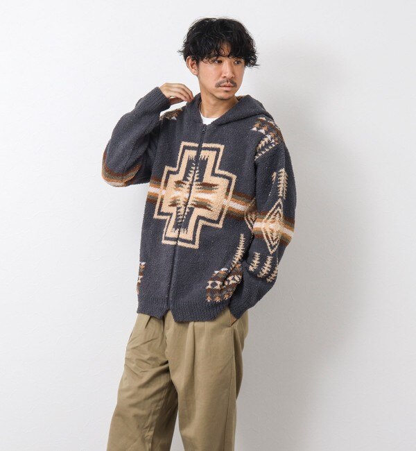 PENDLETON/ペンドルトン】Double Jacquard Zip up Hoodie ジップ