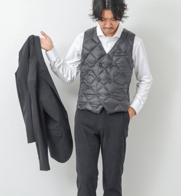 TAION/タイオン】W-BREASTED SNAP BUTTON DOWN GILET ダウンジレ