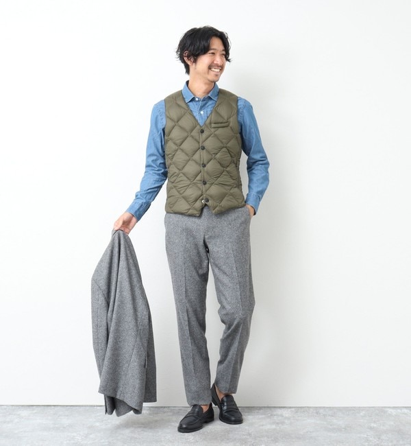 TAION/タイオン】SINGLE SNAP BUTTON DOWN GILET ダウンジレ|NOLLEY'S