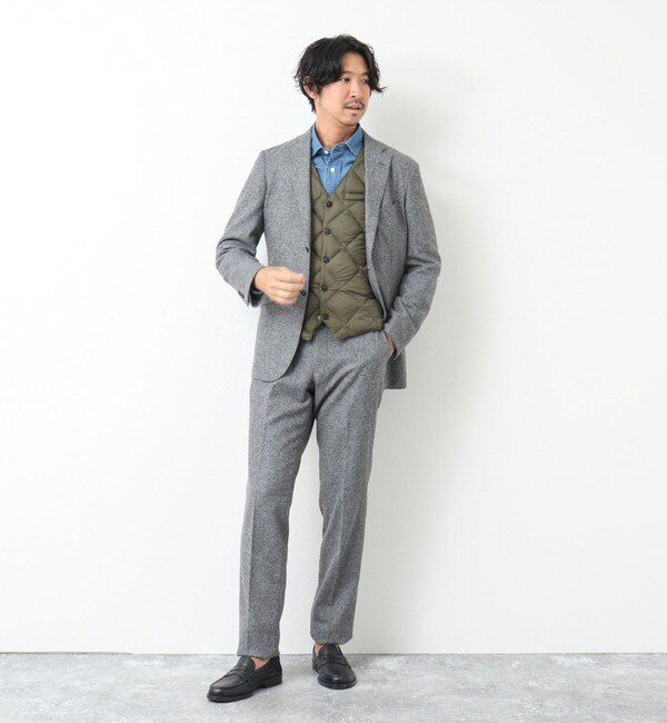 TAION/タイオン】SINGLE SNAP BUTTON DOWN GILET ダウンジレ|NOLLEY'S