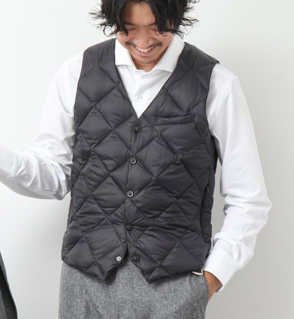 TAION/タイオン】SINGLE SNAP BUTTON DOWN GILET ダウンジレ|NOLLEY'S