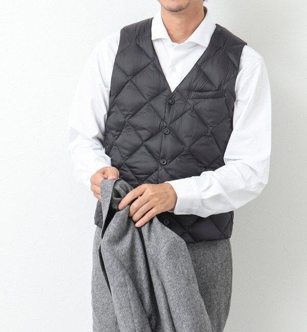 TAION/タイオン】SINGLE SNAP BUTTON DOWN GILET ダウンジレ|NOLLEY'S