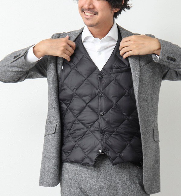 TAION/タイオン】SINGLE SNAP BUTTON DOWN GILET ダウンジレ|NOLLEY'S