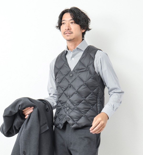 TAION/タイオン】SINGLE SNAP BUTTON DOWN GILET ダウンジレ|NOLLEY'S