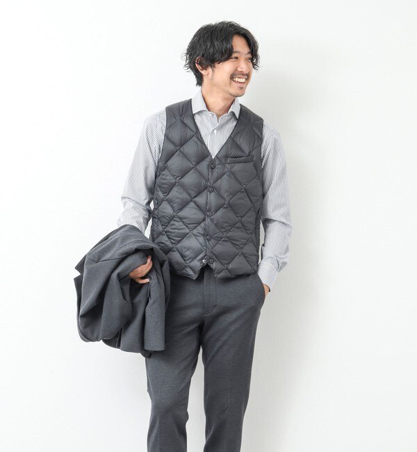 TAION/タイオン】SINGLE SNAP BUTTON DOWN GILET ダウンジレ|NOLLEY'S