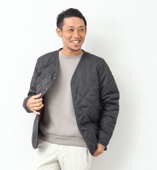 TAION/タイオン】PIPING V NECK DOWN CARDIGAN ダウンブルゾン