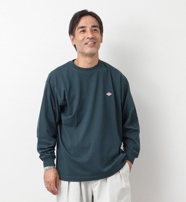 【DANTON/ダントン】LONG SLEEVE T-SHIRT ワッペンロゴ ロンTシャツ