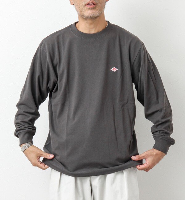 【DANTON/ダントン】LONG SLEEVE T-SHIRT ワッペンロゴ ロンTシャツ