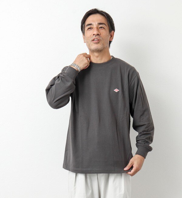 【DANTON/ダントン】LONG SLEEVE T-SHIRT ワッペンロゴ ロンTシャツ