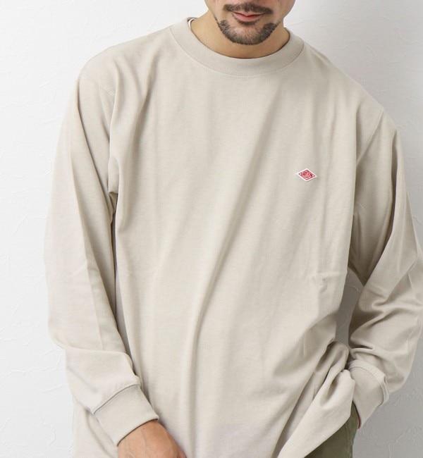 【DANTON/ダントン】LONG SLEEVE T-SHIRT ワッペンロゴ ロンTシャツ