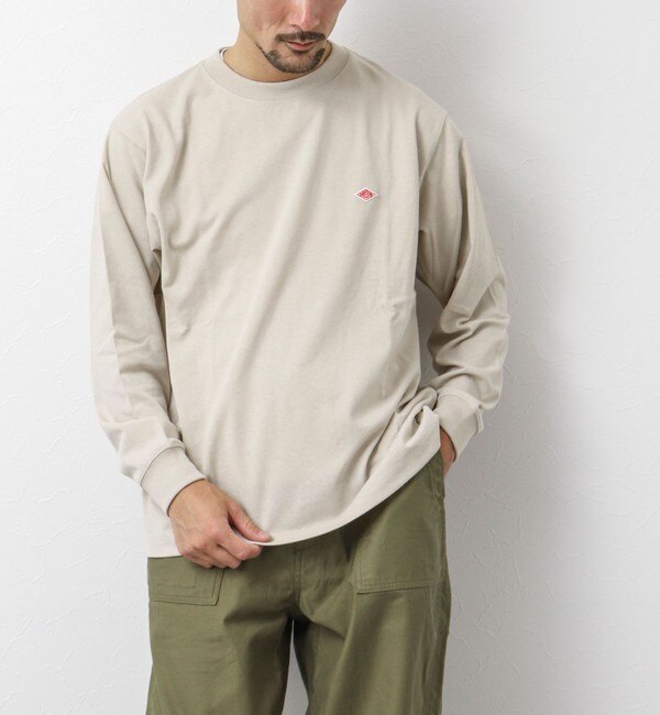 【DANTON/ダントン】LONG SLEEVE T-SHIRT ワッペンロゴ ロンTシャツ