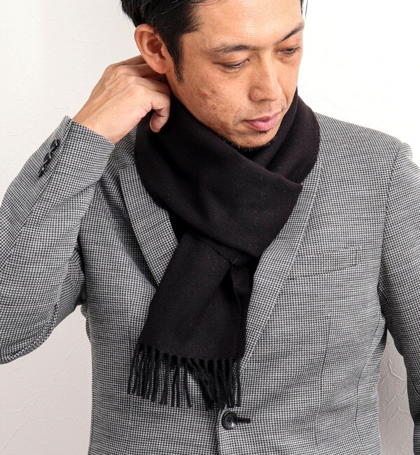 Joshua Ellis/ジョシュア・エリス】CASHMERE PLAIN MUFFLER 25