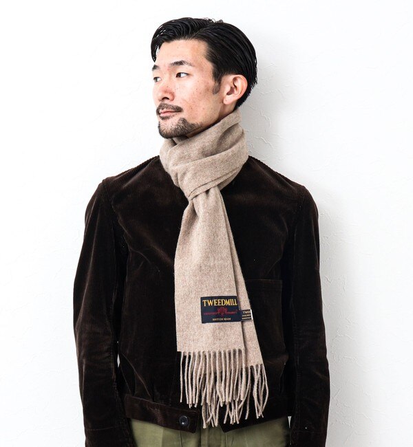 TWEEDMILL/ツイードミル】Lambswool Muffler Solid 25|NOLLEY'S