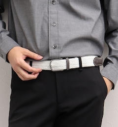 【SWOLE PANDA/スウォール パンダ】RECYCLED WOVEN BELT SOLID ゴムメッシュベルト