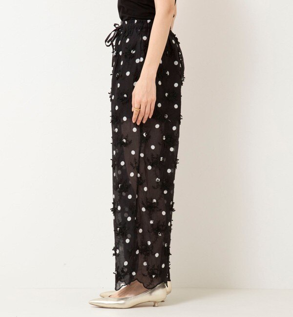 【crinkle crinkle crinkle/クリンクル クリンクル クリンクル】3D embroidery dot pants