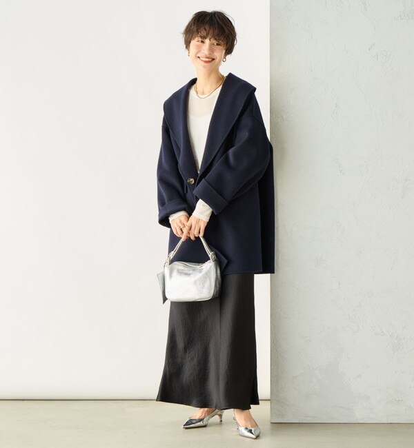 ◇【WEB限定カラーあり】SUPER140リバーショールコート 24AW