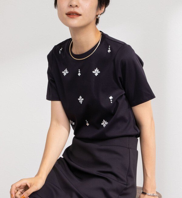 ◇【WEB限定】【R JUBILEE/アール ジュビリー】Back Slit Print Tee|NOLLEY'S(ノーリーズ)の通販｜アイルミネ