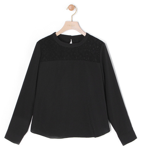 【フレディ/fredy】 ジオメトリックレース付ブラウス [送料無料]