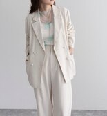 【セットアップ可能】パール釦ダブルブレストジャケット