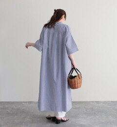 【GEVACO/ゲバコ】タイプライター半袖シャツワンピース