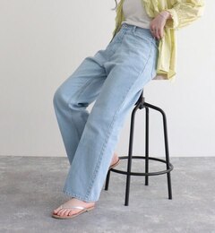 【fredyemueフレディエミュ】センタープレスストレートデニム