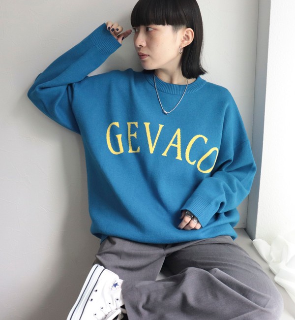 GEVACO/ゲバコ】アーチロゴジャガードセーター|FREDY&GLOSTER(フレディ