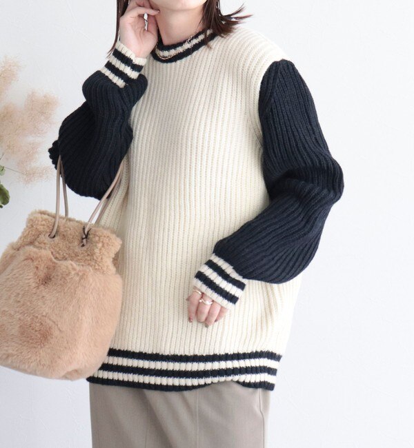 Kerry Woollen Mills/ケリーウーレンミルズ】FISHERMAN RIB CREWNECK