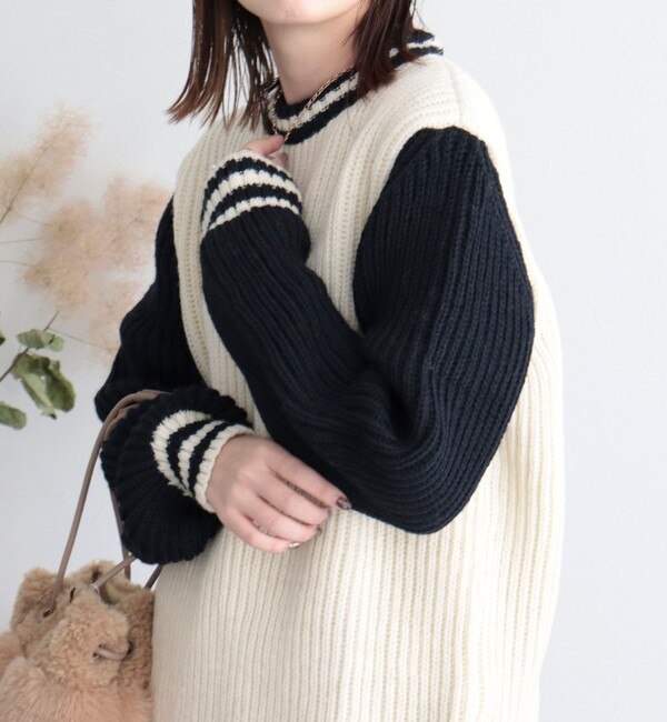 Kerry Woollen Mills/ケリーウーレンミルズ】FISHERMAN RIB CREWNECK