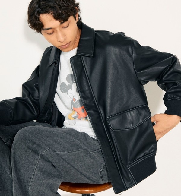 ファッションメンズのイチオシ|【フレディアンドグロスター/FREDY&GLOSTER】 【GLOSTER/グロスター】フェイクレザーブルゾン A-2 UNISEX