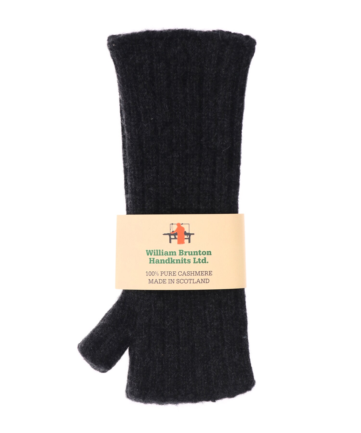 【William Brunton（ウイリアムブラントン）】3ply RIB WRIST WARMER