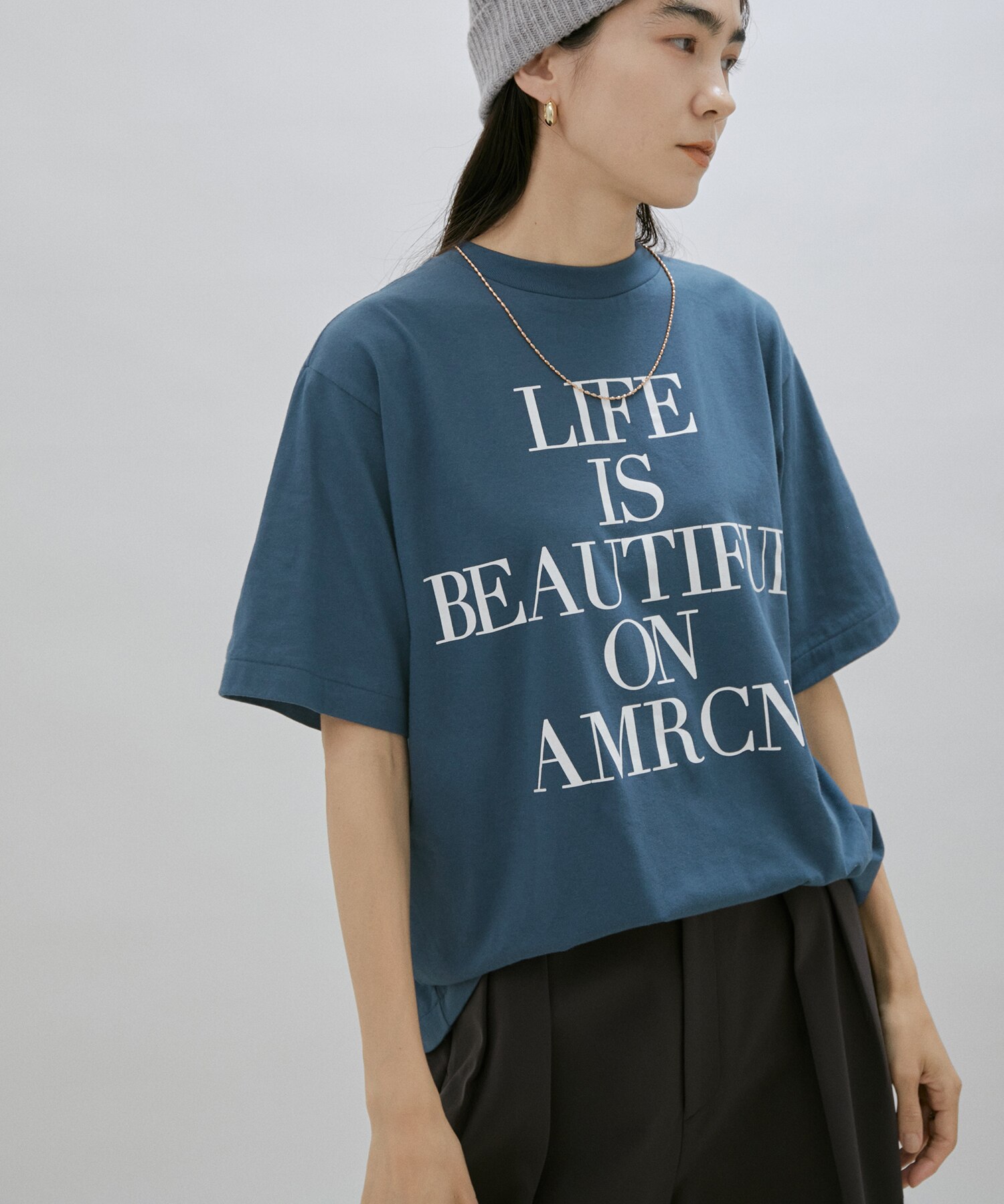 追加決定！]【Americana for SALON】LIFE IS BEAUTIFUL 半袖T|SALON