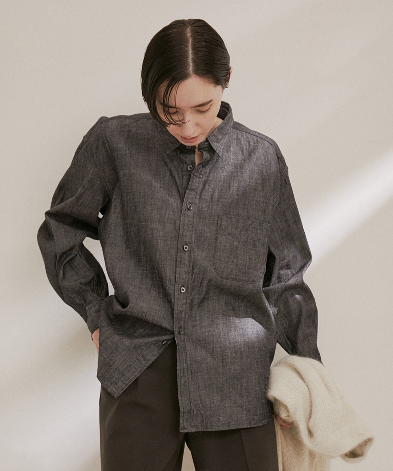 INDIVIDUALIZED SHIRTS for SALON】別注シャンブレーオーバーシャツ