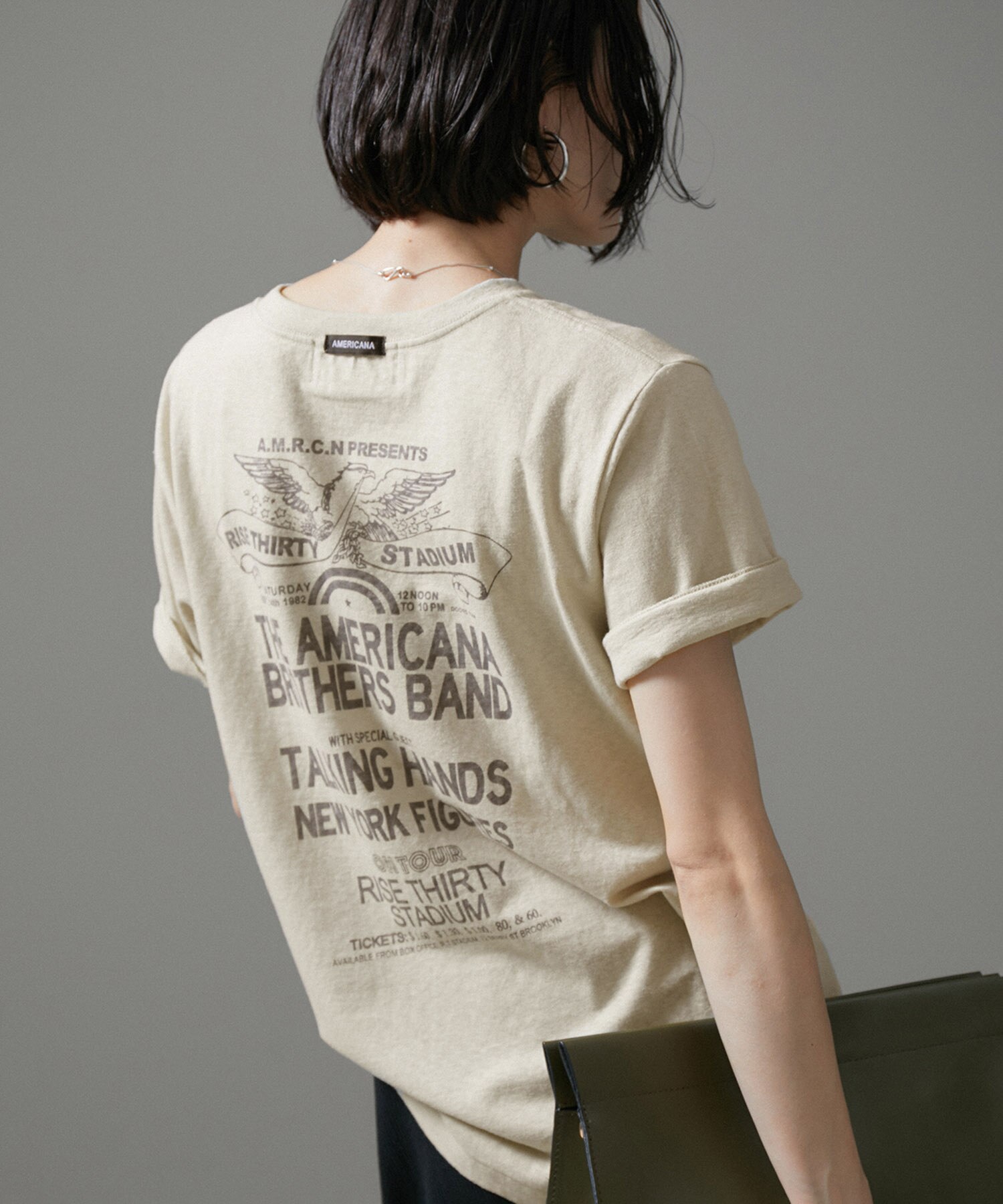 Americana for SALON】別注ロゴプリントTシャツ|SALON adam et rope'(サロン アダム エ ロペ)の通販｜アイルミネ