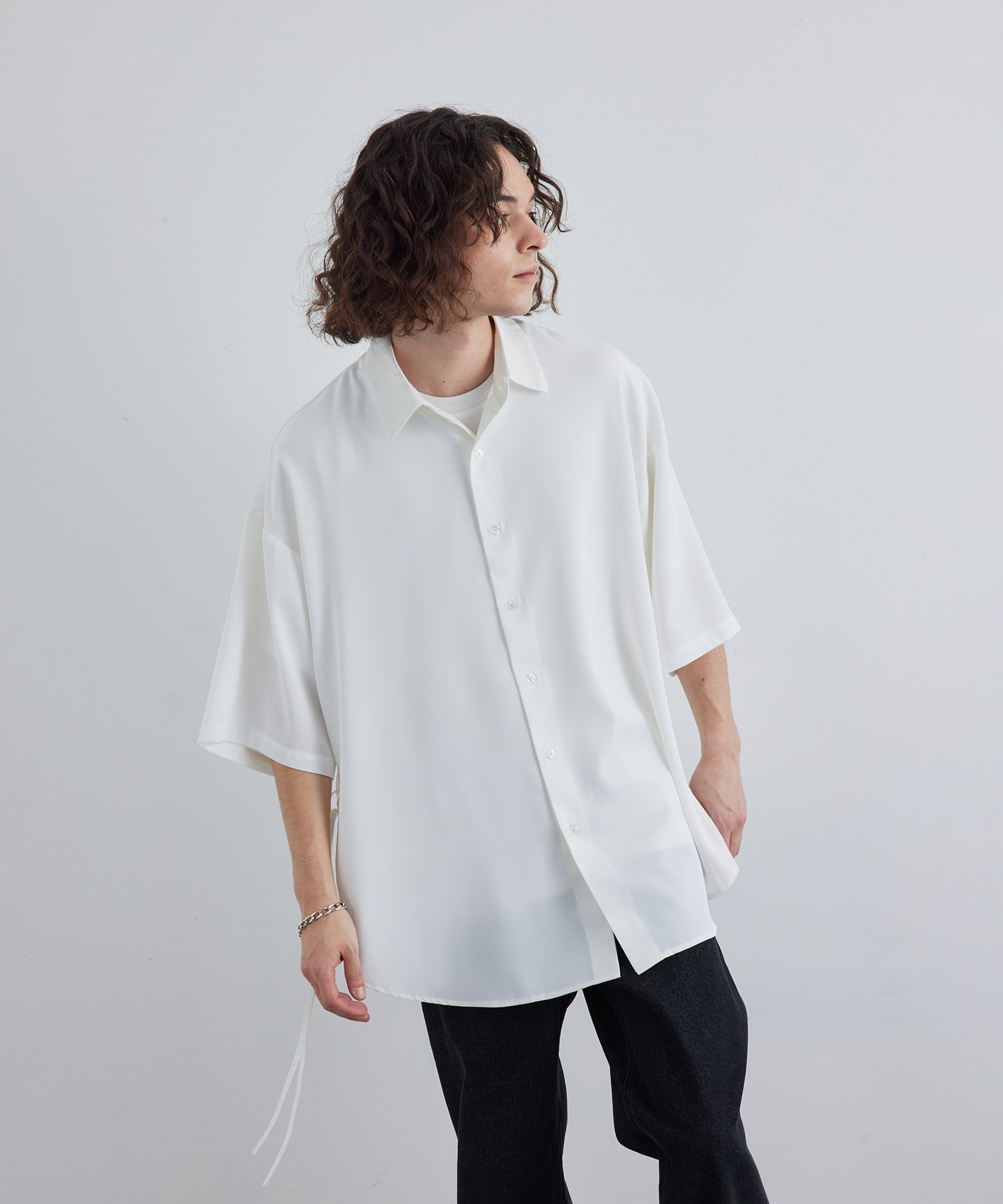 【machatt】ハーフスリーブシャツ　ホワイト