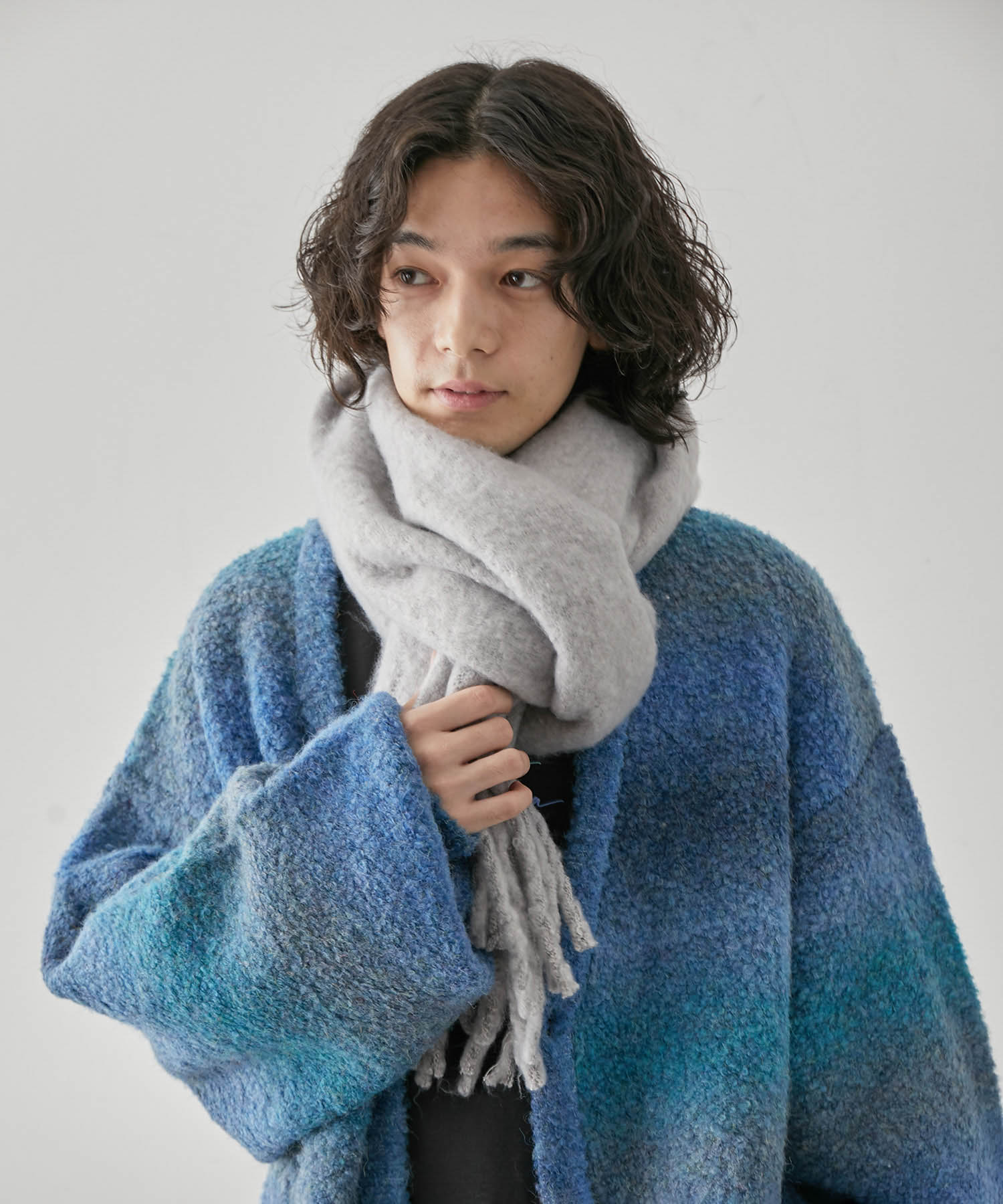 acne studious バイカラー グラデーション マフラー - usbcell.com.uy