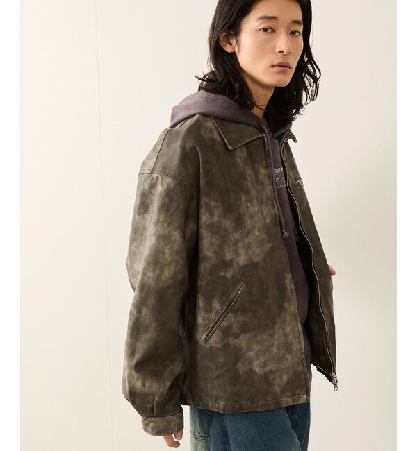 ダブルZIPシンセティックレザーブルゾン|JUNRED(ジュンレッド)の