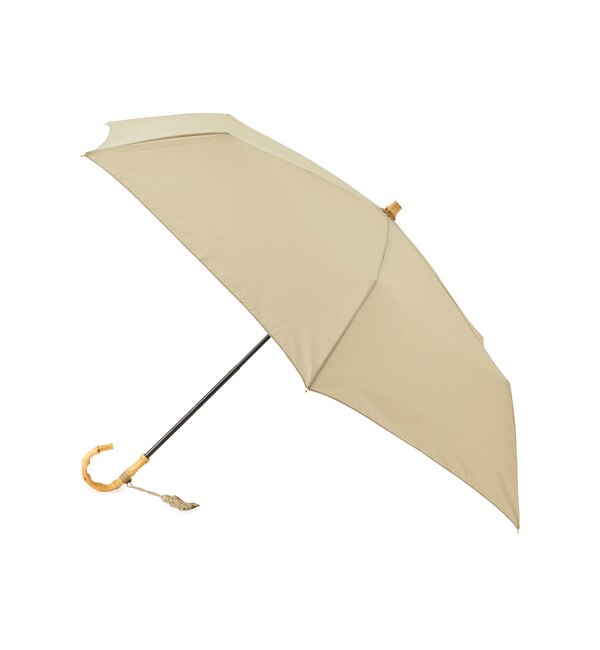 【ロペ/ROPE’】 【晴雨兼用】バンブーハンドルコンパクトアンブレラ 折りたたみ傘（22SS）