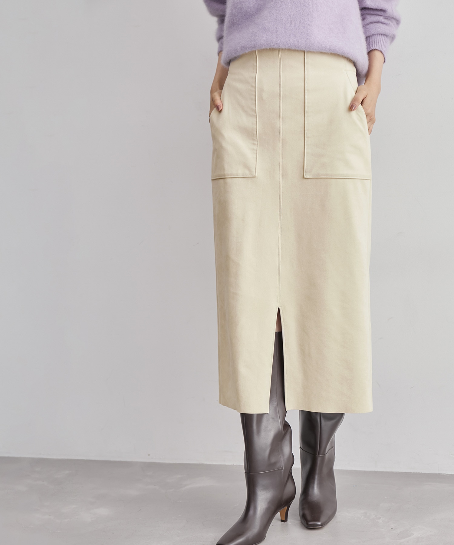 高評価】スエードポケット付きスカート|ROPE'(ロペ)の通販｜アイルミネ