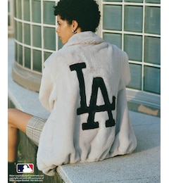 【MLB COLLECTION BY JUN】フェイクファーブルゾン