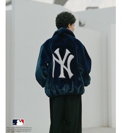 【MLB COLLECTION BY JUN】フェイクファーブルゾン