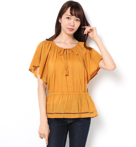 【ビス/ViS】 レース切替ブラウス [3000円(税込)以上で送料無料]